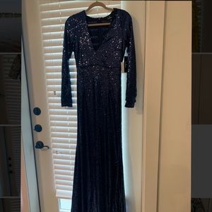 Lulu’s Sequin Navy Gown